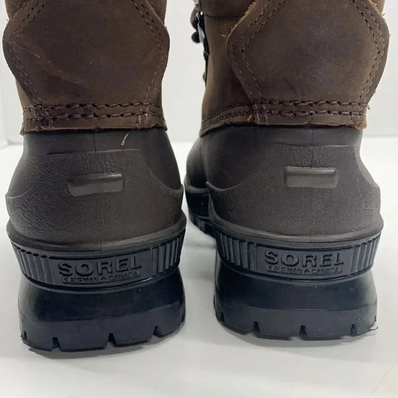 Sorel Waterproof Snow Winter Rain Boots Lace Up Brown Vintage Canada Women's 6 - Picture 5 of 8